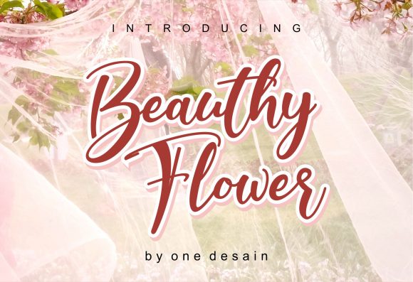 Beauthy Flower: A Stylish Script Font for Marketing Magic